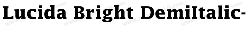 Lucida Bright DemiItalic字体转换